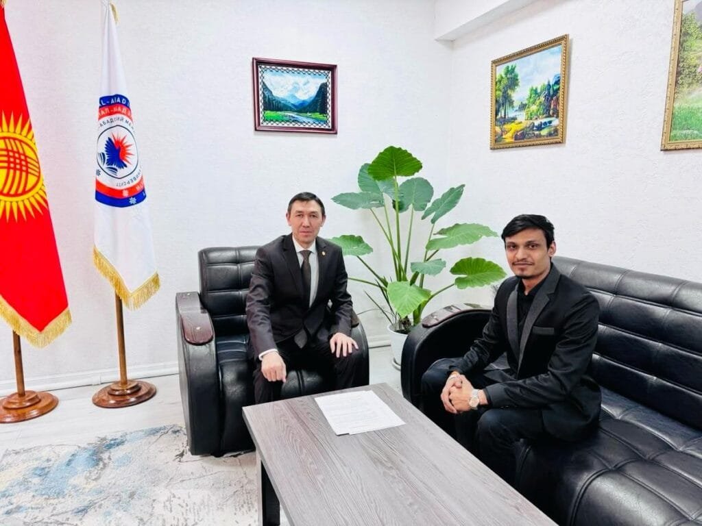 dr Nikunj signed contract with Jalalabad University